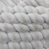 Wholesale Factory 100% Polyester back Printed Stripe Rabbit Fur Fabric for Garments Home Textiles Blanket Sofa pillow