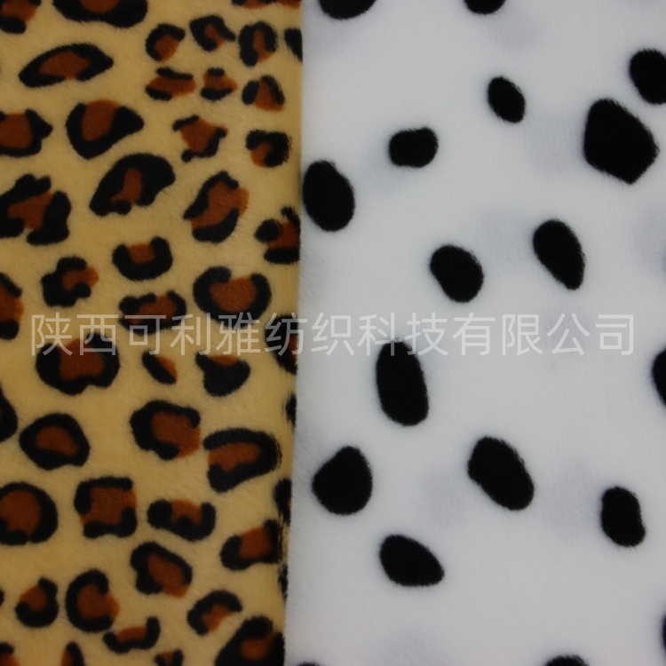 100% Polyester High Qualtity Animal Printing Long Pile Pv Fabric with Leopard Printing for Garment/ Home Textile/ Toys