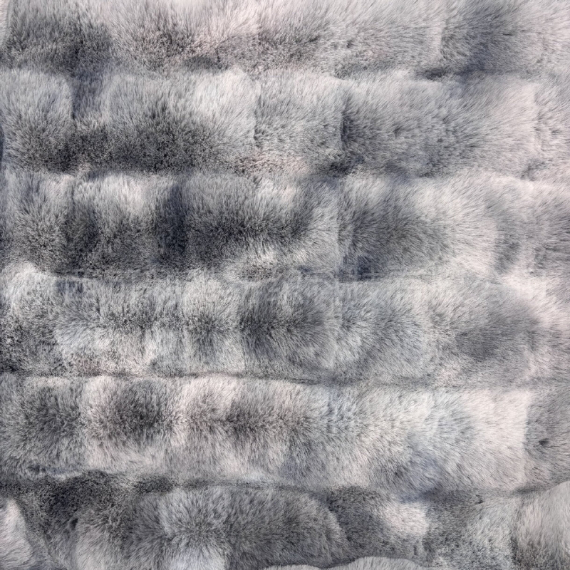 100% Polyester Wholesale Factory Bubble Style Fake Faux Rabbit Fur Fabric for Blanket Toy Hometextile Garment