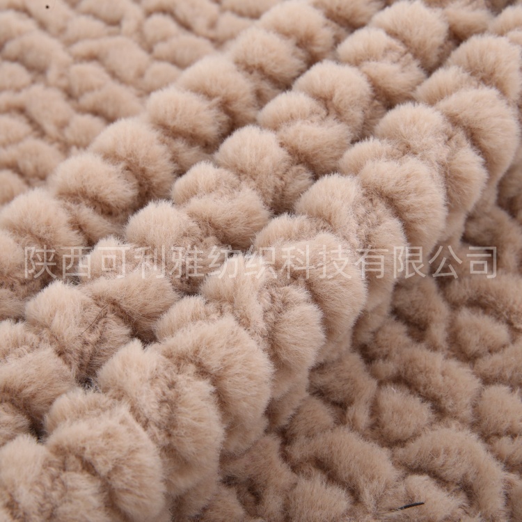 100% Polyester Manufacturer Wholesale Custom Factory Price Super Soft Jacquard Rabbit Hair Fur Fabric Minky Fur for Garment/ Home Textile/ Toys