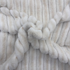 Wholesale Factory 100% Polyester back Printed Stripe Rabbit Fur Fabric for Garments Home Textiles Blanket Sofa pillow